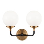 Particles Wall Sconce - Aged Gold Brass / Opal