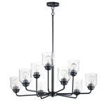 Acadia Chandelier - Black / Clear Seedy