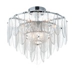 Glacier Semi Flush Ceiling Light - White