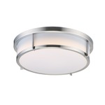 Rogue Ceiling Light Fixture - Satin Nickel / White