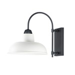 Industrial Outdoor Wall Sconce - Black and White