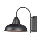 Industrial Outdoor Wall Sconce - Black