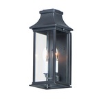 Vicksburg Outdoor Regal Wall Sconce - Black / Clear