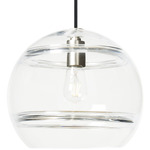 Sedona Pendant - Satin Nickel / Clear