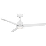 Mocha Smart Ceiling Fan - Matte White / Matte White