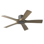 Aviator Flush Mount DC Ceiling Fan - Graphite / Weathered Grey