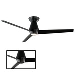 Slim DC Ceiling Fan with Light - Matte Black / Matte Black
