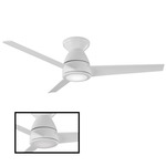 Tip Top DC Ceiling Fan with Light - Matte White / Matte White