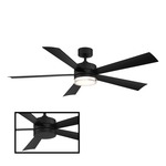 Wynd DC Ceiling Fan with Light - Matte Black / Matte Black