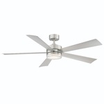 Wynd DC Ceiling Fan with Light - Stainless Steel / Stainless Steel