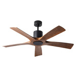 Aviator 54IN DC Ceiling Fan - Matte Black / Distressed Koa