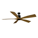 Aviator 70IN DC Ceiling Fan - Matte Black / Distressed Koa