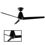 Slim DC Ceiling Fan with Light - Matte Black / Matte Black