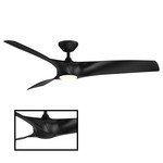 Zephyr DC Ceiling Fan with Light - Matte Black / Matte Black