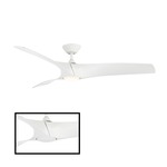 Zephyr DC Ceiling Fan with Light - Matte White / Matte White