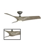 Zephyr DC Ceiling Fan with Light - Graphite / Weathered Wood
