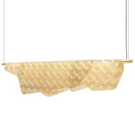 Mediterranea Linear Pendant - Brushed Brass