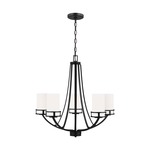 Robie Chandelier - Midnight Black / Etched White