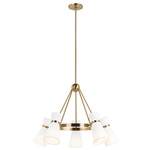 Clark Chandelier - Satin Brass / White Linen