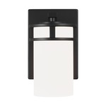 Robie Wall Sconce - Midnight Black / Etched White