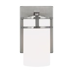 Robie Wall Sconce - Brushed Nickel / Etched White