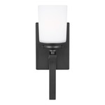 Kemal Wall Sconce - Midnight Black / Etched White