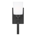 Kemal Wall Sconce - Midnight Black / Etched White