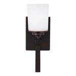 Kemal Wall Sconce - Bronze / Etched White