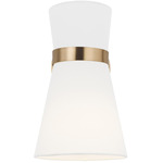 Clark Wall Sconce - Satin Brass / White Linen