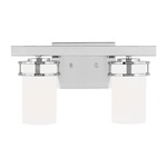 Robie Bathroom Vanity Light  - Chrome / Etched White