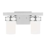 Robie Bathroom Vanity Light - Chrome / Etched White