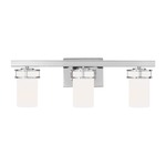 Robie Bathroom Vanity Light  - Chrome / Etched White