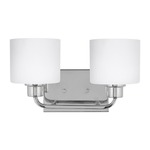 Canfield Bathroom Vanity Light - Chrome / Etched White