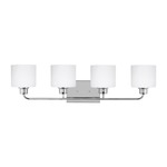 Canfield Bathroom Vanity Light - Chrome / Etched White