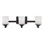 Kemal Bathroom Vanity Light - Bronze / Etched White