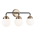 Cafe Bathroom Vanity Light - Satin Bronze / Etched Glass