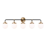 Cafe Bathroom Vanity Light - Satin Bronze / Etched Glass