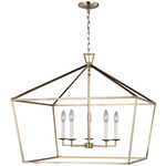 Dianna Wide Pendant - Satin Brass