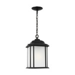 Kent Outdoor Frosted Pendant - Black / Satin Etched