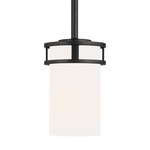 Robie Mini Pendant - Midnight Black / Etched White