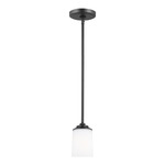 Kemal Mini Pendant - Midnight Black / Etched White