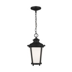 Cape May Outdoor Pendant - Black / Etched White