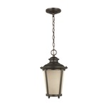 Cape May Outdoor Pendant - Burled Iron / Etched White