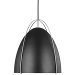 Norman Pendant - Chrome / Midnight Black