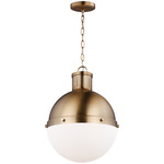 Hanks Pendant - Satin Bronze / Smooth White