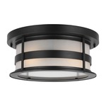 Wilburn Outdoor Flush Ceiling Light - Black