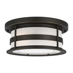 Wilburn Outdoor Flush Ceiling Light - Antique Bronze