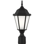 Bakersville Outdoor Post Light - Black / Satin Etched