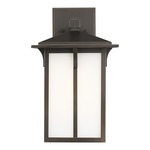 Tomek Outdoor Wall Sconce - Antique Bronze / Etched White
