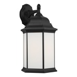 Sevier Downlight Outside Wall Sconce - Black / Satin Etched